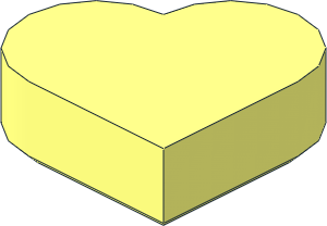 Tile  1 x  1 Heart Shape