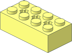 Brick  2 x  4 with  3 Axleholes Vertical