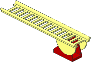 Ladder Support  2 x  4 x  2.5 Red with Ladder  4 x 15.6 Lowered