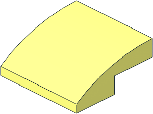 Slope Brick Curved  2 x  2 x  0.667