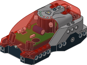 ~Electric Spybotic Brick with TransRed Cover (Obsolete)