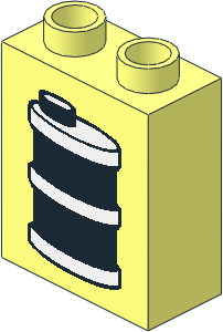 Duplo Brick  1 x  2 x  2 with Oil Drum / Can Pattern