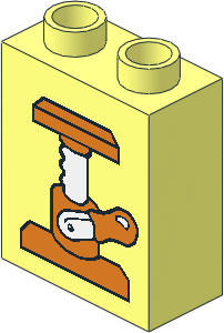 Duplo Brick  1 x  2 x  2 with Car Jack Pattern