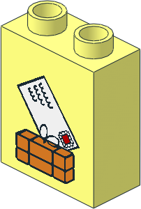 Duplo Brick  1 x  2 x  2 with Parcel and Mail Envelope Pattern