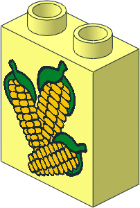 Duplo Brick  1 x  2 x  2 with Corn Pattern