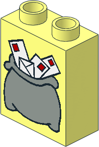 Duplo Brick  1 x  2 x  2 with Mail Bag Large Pattern