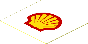 Sticker  1.1 x  1.25 with Shell Logo 1971