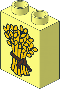 Duplo Brick  1 x  2 x  2 with Wheat Sheaf and Plain Rope Pattern