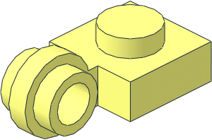 Plate  1 x  1 with Clip Light Type 1