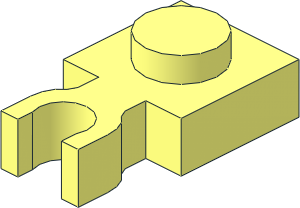 Plate  1 x  1 with Clip Vertical (Thin U-Clip)