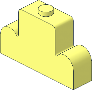 Brick  1 x  4 x  2 with Centre Stud Top with Underside Reinforcement