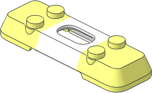 ~Electric Light & Sound Brick  2 x  6 Top with Middle White Pattern