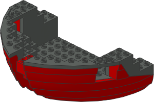 ~_Boat Bow 16 x 12 x  5.333 Red/Dark Grey (Obsolete)