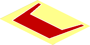 Sticker  5.4 x  7.5 Red/White "V" for Air Spoiler