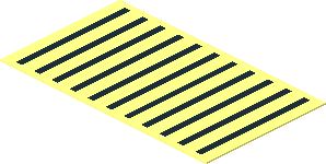 Sticker  1.1 x  1.9 with 11 Black Stripes