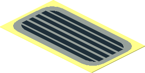 Sticker  1.1 x  1.9 with Horizontal Grille