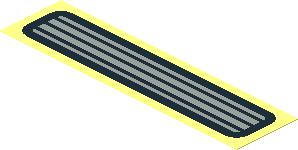 Sticker  0.8 x  3.1 with Horizontal Grille