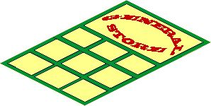 Sticker  5.4 x  3.6 with "GENERAL STORE" Sign