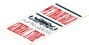 Sticker  1.5 x  0.8 with "WE TRADE GOLD" Sign and Ornament