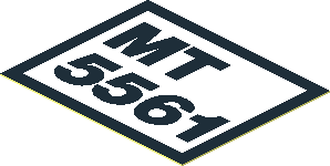 Sticker  1.3 x  1.6 with Black "MT 5561" on White Background