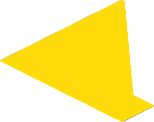 Sticker  3.0 x  3.0 Polygon Yellow - Aligned Left