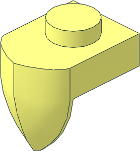Plate  1 x  1 with Tooth Perpendicular