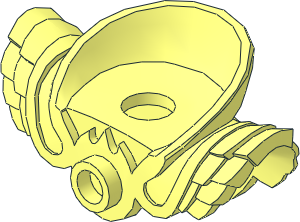 Minifig Armour Shoulder Pads with Neck Protection, 1 Stud on Front, 2 Studs on Back