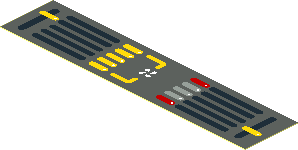 Sticker  0.8 x  3.7 with Black Air Vents on Dark Grey Dashboard