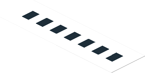 Sticker  1.2 x  4 with 7 Black Squares