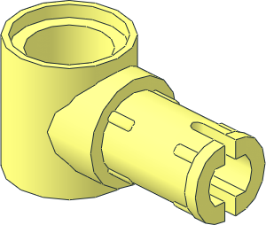 Technic Pin with Friction with Perpendicular Pin Hole Type 1