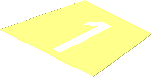 Sticker Minifig Torso with White "1"