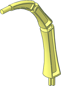 Animal Leg Segmented with Axle and Bar  1L on Tip