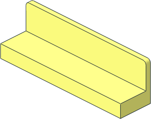 Panel  1 x  4 x  1 with Rounded Corners, Thin Wall