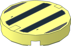 Tile  2 x  2 Round with SW Sith Infiltrator Pattern