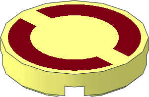 Tile  2 x  2 Round with SW Galactic Republic Type  2 Pattern