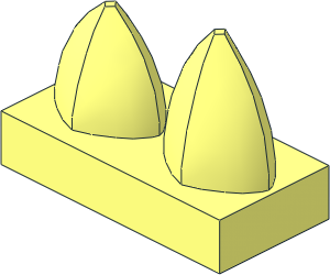 Tile  1 x  2 with  2 Teeth Vertical