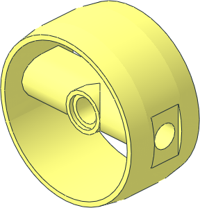 Technic Cylinder  4 x  4 x  2 with 3 Pin Holes and Center Bar