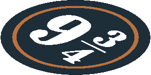 Sticker  3.2 x  3.2 Round with "9 3/4"