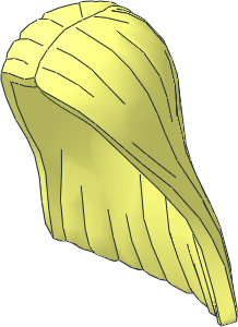 Minifig Hair Long and Straight Parted in the Middle