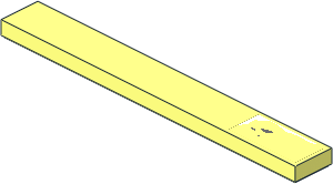 Tile  1 x  8 with Brick Outline Type 1 Sticker on Right