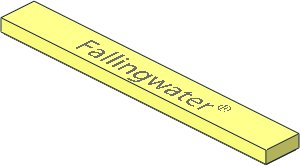 Tile  1 x  8 with "Fallingwater" Pattern