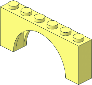 Arch  1 x  6 x  2 with Thin Top