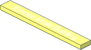 Tile  1 x  8 with "Empire State Building" Pattern