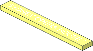 Tile  1 x  8 with "Sydney Opera House" Pattern