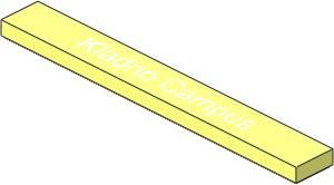 Tile  1 x  8 with "Kladno Campus" Pattern