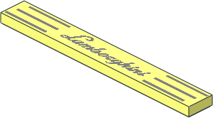 Tile  1 x  8 with "Lamborghini" Pattern