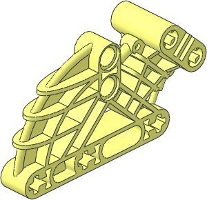 Technic Beam  1 x  4 x  7 with  5 Axleholes and  2 Holes and  1 Slot