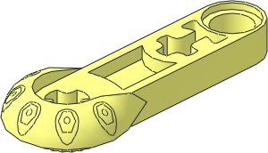 Technic Beam  4 x  0.5 Liftarm with Click Rotation Hinge Half