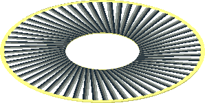 Sticker  2.8 x  2.8 Round Train Fan