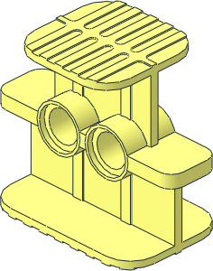 Technic Rubber Band Holder Small with Pinholes